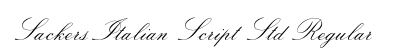 Sackers Italian Script Std Regular preview