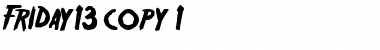 Friday13 Regular Font