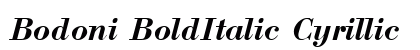 Bodoni BoldItalic Cyrillic Preview