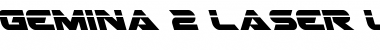 Gemina 2 Laser Leftalic Italic Font