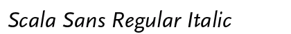 Scala Sans Regular Italic Preview