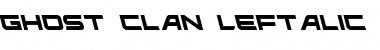 Ghost Clan Leftalic Italic Font