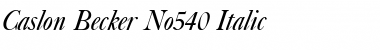 Download Caslon Becker No540 Font