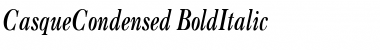 CasqueCondensed BoldItalic Font