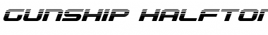 Gunship Halftone Italic Italic Font