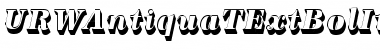 URWAntiquaTExtBolItaSh1 Regular Font