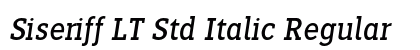 Siseriff LT Std Italic Regular preview