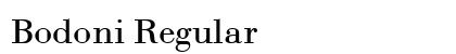 Bodoni Regular Preview