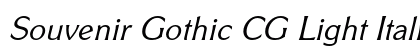 Souvenir Gothic CG Light Italic Preview