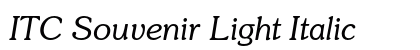 ITC Souvenir Light Italic Preview