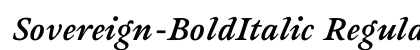 Sovereign-BoldItalic Regular preview