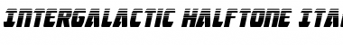 Intergalactic Halftone Italic Italic Font