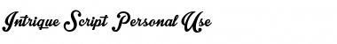 Download Intrique Script Personal Use Font