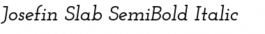 Josefin Slab SemiBold Italic Font