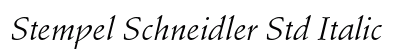 Stempel Schneidler Std Italic Preview
