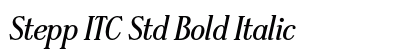 Stepp ITC Std Bold Italic Preview