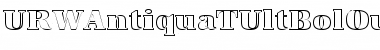 URWAntiquaTUltBolOu1 Regular Font