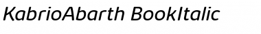 Kabrio Abarth Book Italic Font