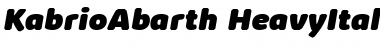 Kabrio Abarth Heavy Italic Font