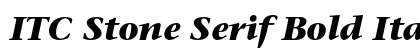 ITC Stone Serif Bold Italic Preview