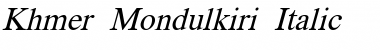 Khmer Mondulkiri Italic Font