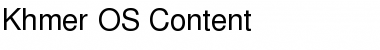 Khmer OS Content Regular Font