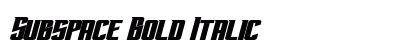 Subspace Bold Italic Preview