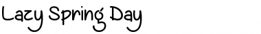 Lazy Spring Day Regular Font Lazy Spring Day Regular Font