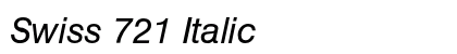 Swiss 721 Italic Preview