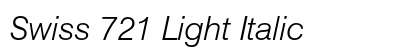 Swiss 721 Light Italic Preview