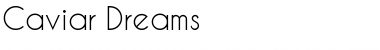 Caviar Dreams Regular Font