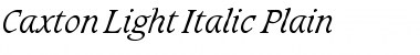 Download Caxton Light Italic Font