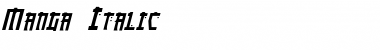 Manga Italic Font