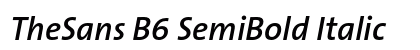 TheSans B6 SemiBold Italic Preview