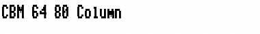 Download CBM-64 80 Column Font Download CBM-64 80 Column Font