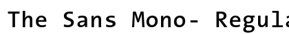 The Sans Mono- Regular Preview