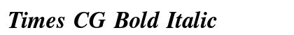 Times CG Bold Italic Preview