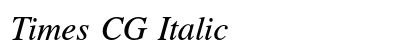 Times CG Italic preview