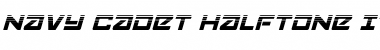 Navy Cadet Halftone Italic Italic Font