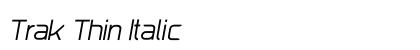 Trak Thin Italic Preview