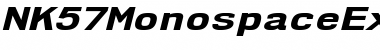 NK57 Monospace Expanded ExtraBold Italic Font