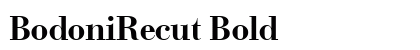 BodoniRecut Bold Preview
