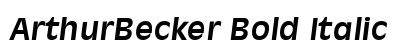 ArthurBecker Bold Italic Preview