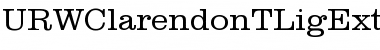 URWClarendonTLigExtWid Regular Font