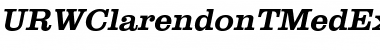 URWClarendonTMedExtWid Oblique Font