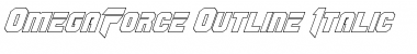 Download OmegaForce Outline Italic Font