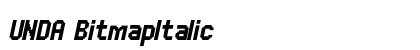 UNDA BitmapItalic Preview