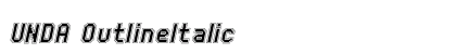UNDA OutlineItalic Preview