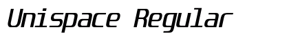 Unispace Regular Preview