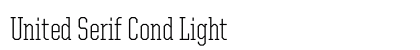 United Serif Cond Light Preview